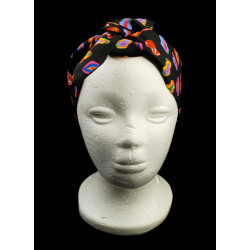Black Vajayjay Self Tie Headband