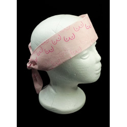 Pink Boobies Self Tie Headband