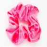 Velvet Neon Pink Hair Scrunchie
