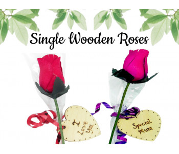 Single Wooden Roses