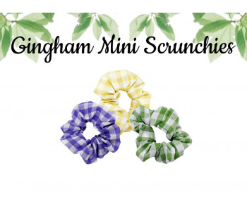 Gingham Mini Scrunchies