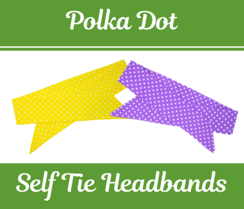 Polka Dot Self Tie Headband